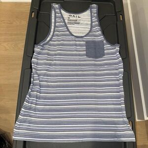 Mens The Rail Stripe Tank Large